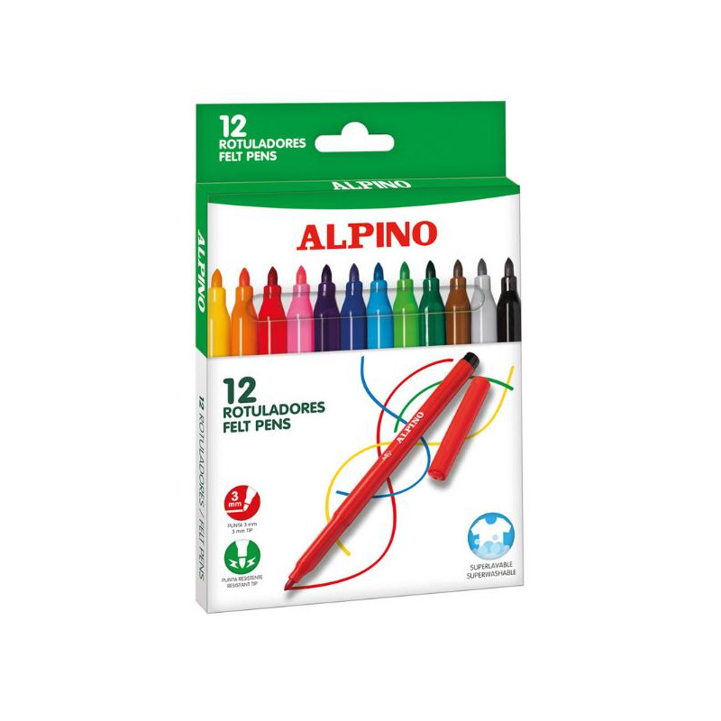 ALPINO ROTULADORES 12 COLORES