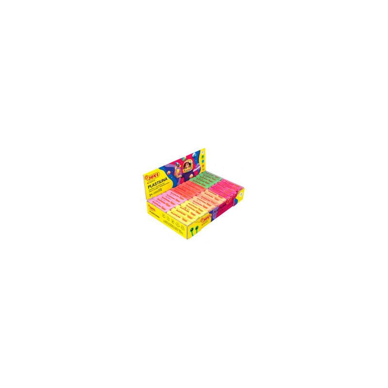 JOVI PLASTILINA NEON 50G. NARANJA CLARO