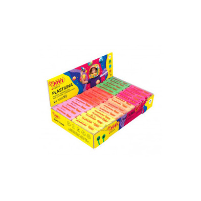 JOVI PLASTILINA NEON 50G. NARANJA CLARO