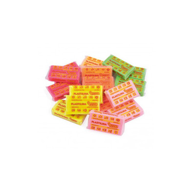 JOVI PLASTILINA NEON 50G. NARANJA CLARO