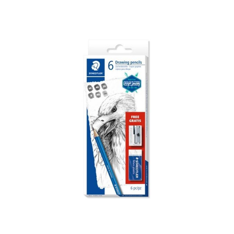 STAEDTLER 6 LAPICES DIBUJO