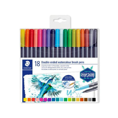 STAEDTLER CAJA 18 ROTU PINCEL Y FINO