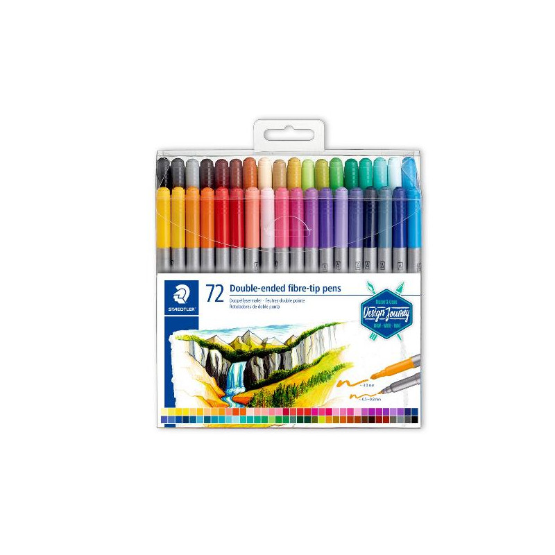 STAEDTLER CAJA 72 ROTULADORES DOBLE PUNTA