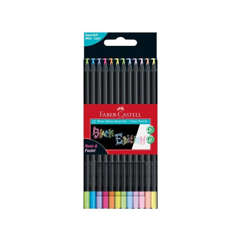 FABER-CASTELL EST. 12 LAPICES PASTEL BLACK ED.