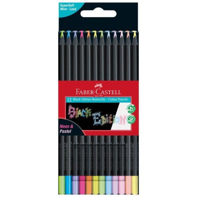 FABER-CASTELL EST. 12 LAPICES PASTEL BLACK ED.