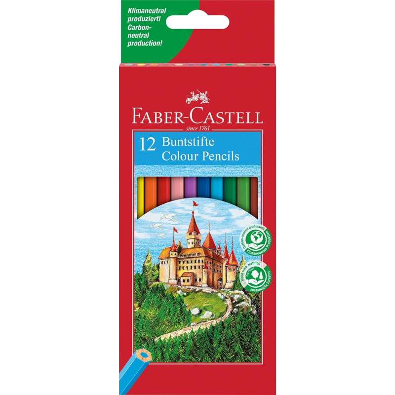 FABER-CASTELL EST. 12 PINTURAS HEXAGONALES