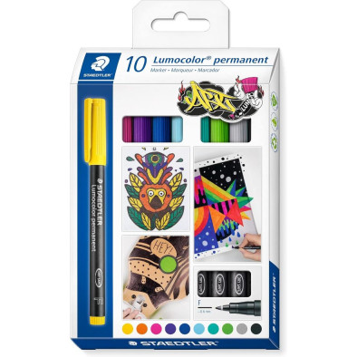STAEDTLER LUMOCOLOR PERMA.PACK 10 COL. F