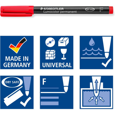 STAEDTLER LUMOCOLOR PERMA.PACK 10 COL. F