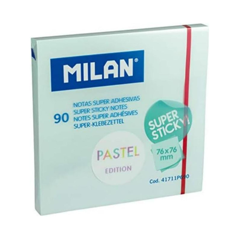 MILAN 90 NOTAS ADH. 76 X 76 AZUL PASTEL