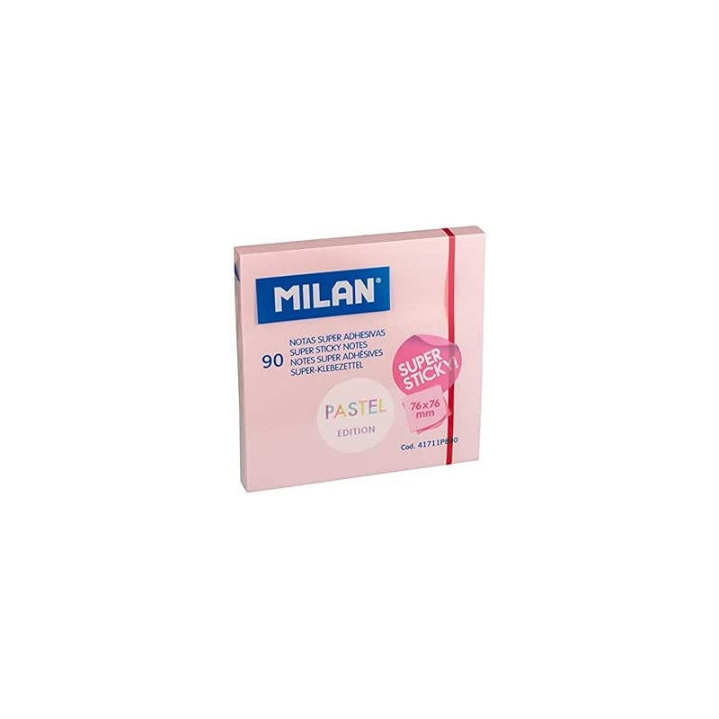MILAN 90 NOTAS ADH. 76 X 76 ROSA PASTEL