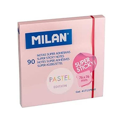 MILAN 90 NOTAS ADH. 76 X 76 ROSA PASTEL