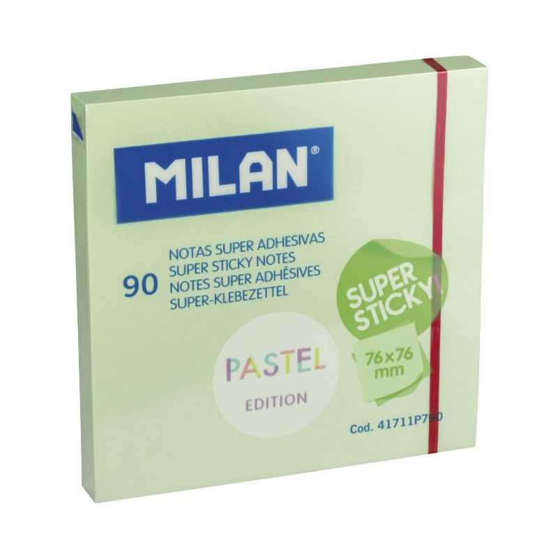 MILAN 90 NOTAS ADHESIVAS 76 X 76 VERDE PASTEL