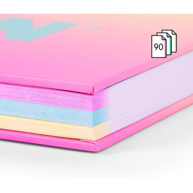 MILAN BLOC SUNSET ROSA CUADRICULADO 90GR