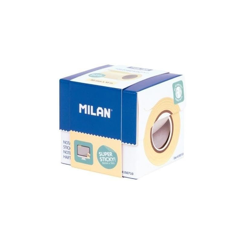 MILAN NOTAS ADHESIVAS EN ROLLLO AMARILLO PASTEL
