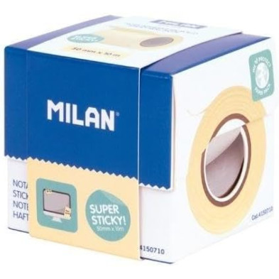 MILAN NOTAS ADHESIVAS EN ROLLLO AMARILLO PASTEL