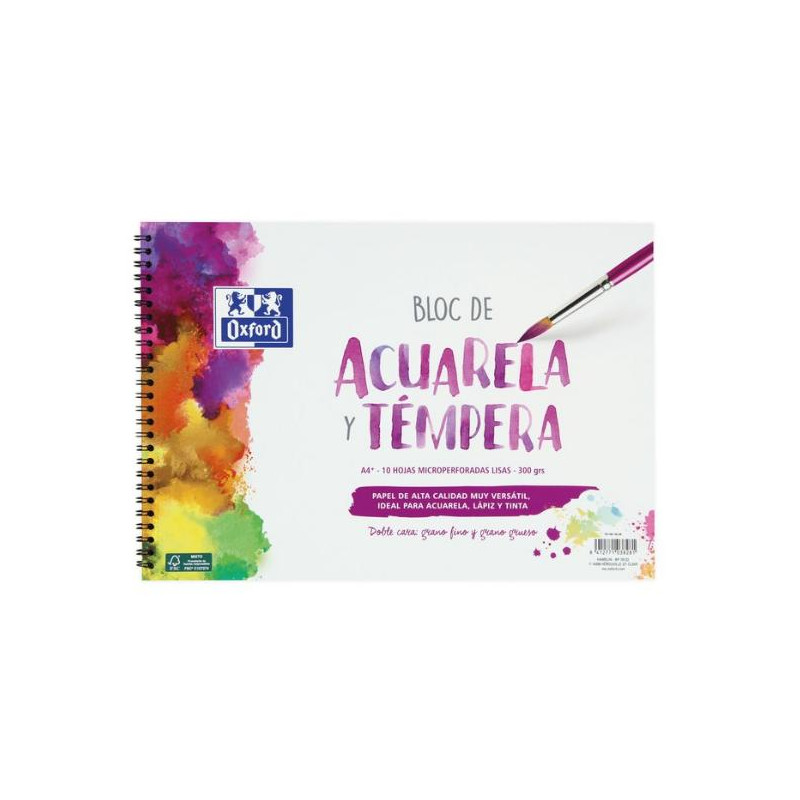 OXFORD BLOC 20H A4 180G. ACUARELA Y TEMPERA