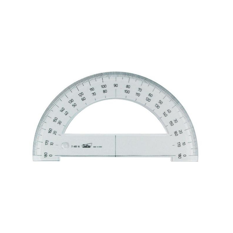 SAFTA SEMICIRCULO PLASTICO TRANS.