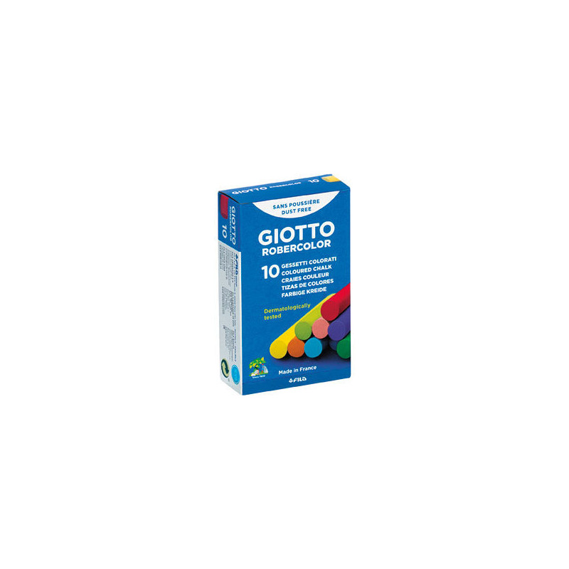 GIOTTO ROBERCOLOR CJ. 10 TIZAS COLOR